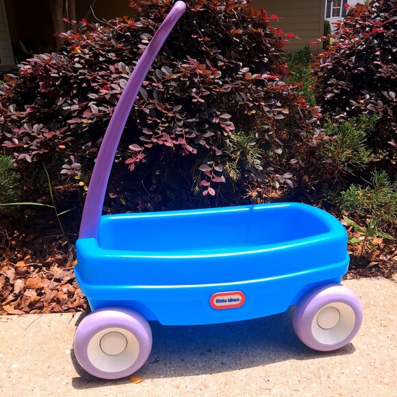 Little Tikes Lil Wagon Fun blue purple little fits Dolls toys plush Vintage